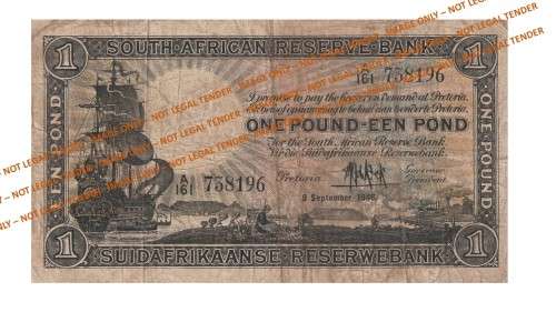1946 1 Pound HM De Kock EA (A161)