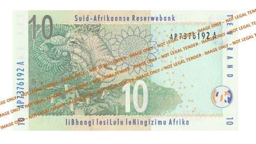 2004/2009 10 Rand TT Mboweni 2nd Issue (AP73 89-95)  7 Notes