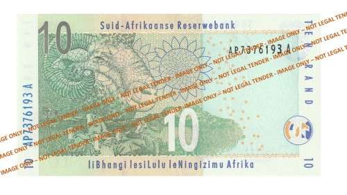2004/2009 10 Rand TT Mboweni 2nd Issue (AP73 89-95)  7 Notes