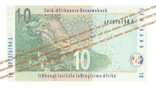 2004/2009 10 Rand TT Mboweni 2nd Issue (AP73 89-95)  7 Notes
