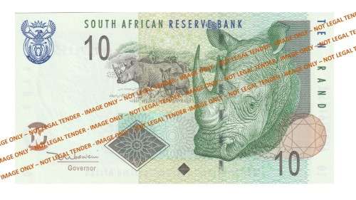 2004/2009 10 Rand TT Mboweni 2nd Issue (AP73 89-95)  7 Notes