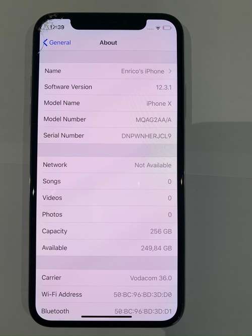 Iphone X 256GB White @R1 No Reserve!!! See Discription