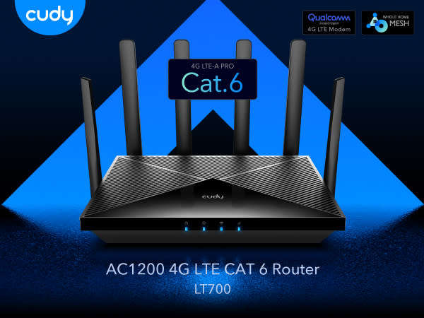 Cudy 4G LTE6 Dual SIM 1200Mbps WiFi 5 Router | LT700 with original packaging @R1 NR