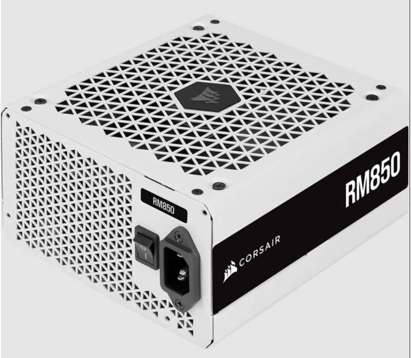 Corsair RM850 Gold Modular White With White Corsair Premium Sleeved Cable kit