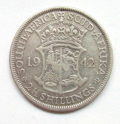 1942 Union of SA 2 1/2 Shillings
