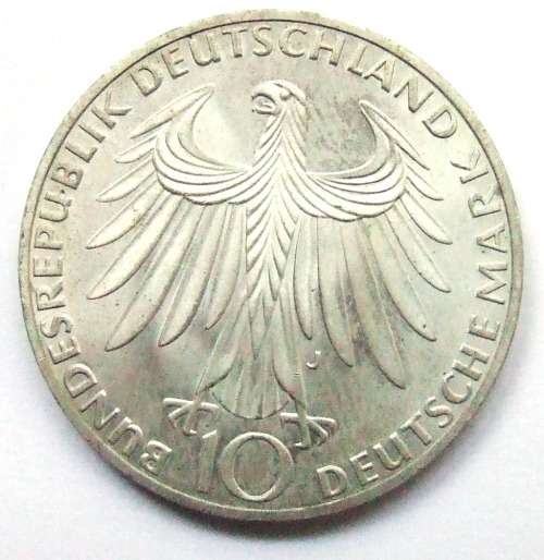 1972 Deutschland 10 Mark Silver "Munich Olympics"