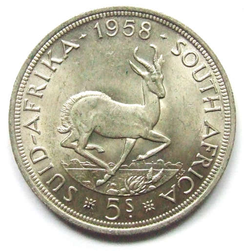 1958 Union of SA 5 Shillings