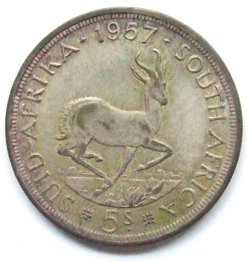 1957 Union of SA 5 Shillings