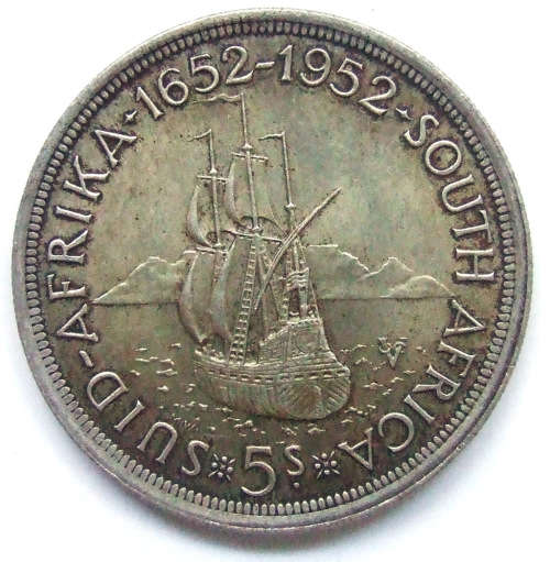 1952 Union of SA 5 Shillings
