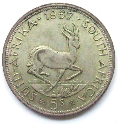 1957 Union of SA 5 Shillings