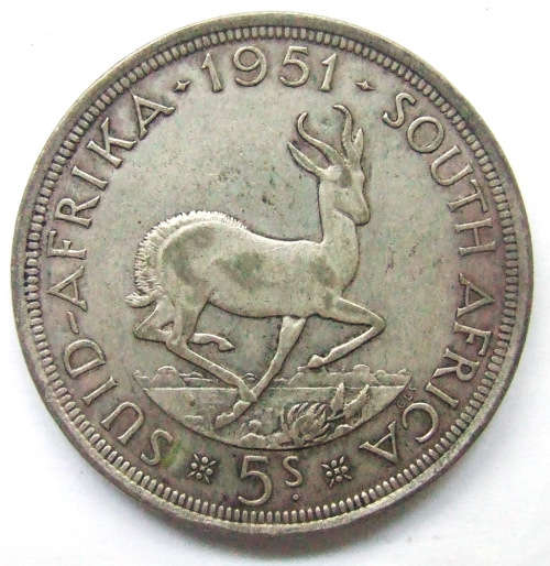 1951 Union of SA 5 Shillings
