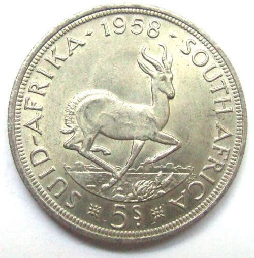 1958 Union of South Africa 5 Shillings