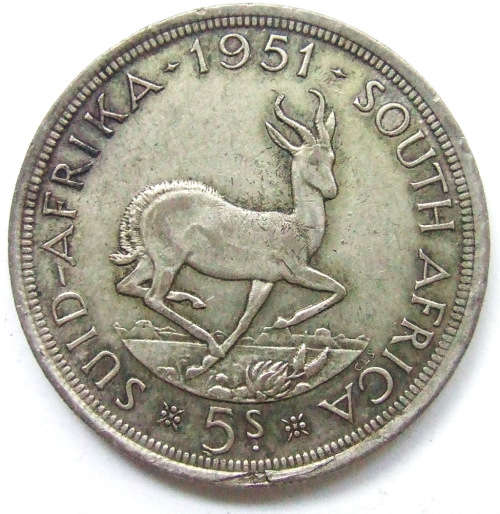 1951 Union of SA 5 Shillings