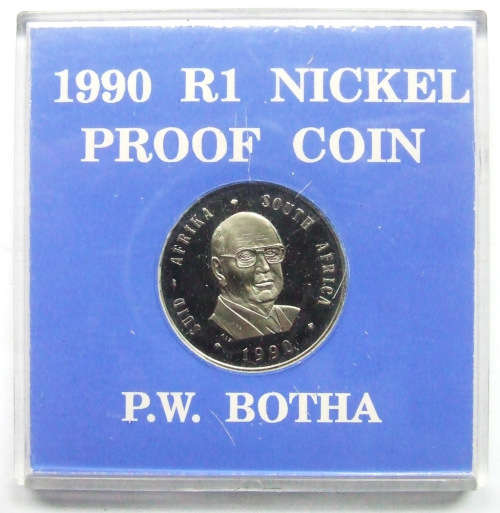 1990 South Africa R1 Proof "P.W.Botha"