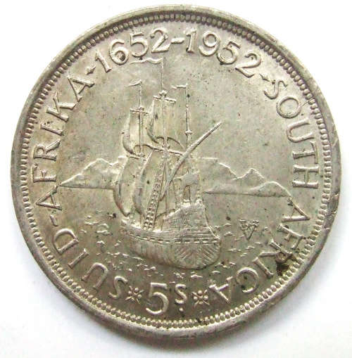 1952 Union of SA 5 Shillings