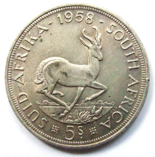 1958 Union of SA 5 Shillings