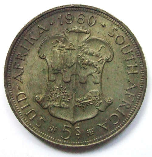 1960 Union of SA 5 Shillings