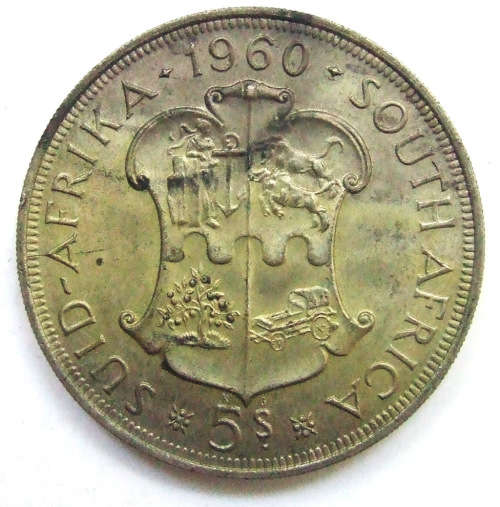 1960 Union of SA 5 Shillings