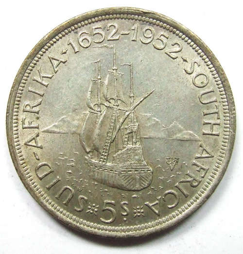 1952 Union of SA 5 Shillings