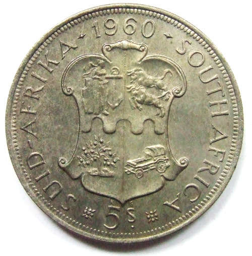 1960 Union of SA 5 Shillings