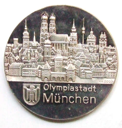 Munich Olympics Silver Medallion (.999 Silver)