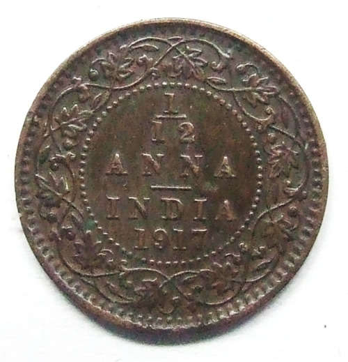 1917 India 1/12 Anna