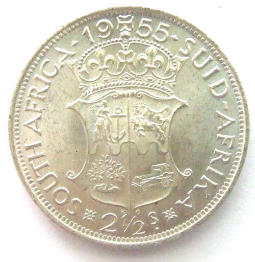 1955 South Africa 2 1/2 Shillings