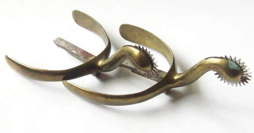 British Cavalry Brass Swan Neck Spurs