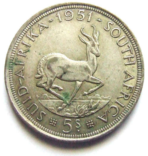 1951 South Africa 5 Shillings
