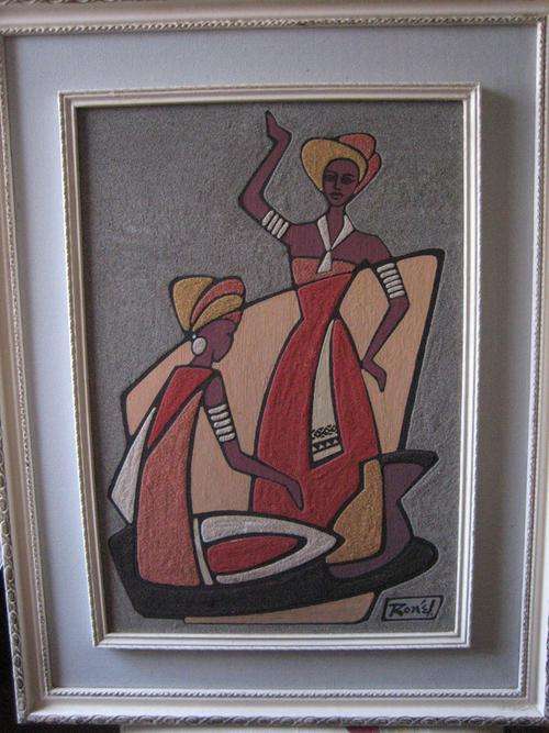 SANDBLAST & BRUSH. BY RONEL.680 X 530 MM FRAMED