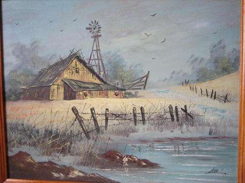 LOVELY ARTWORK BY --LAW--FRAMED 560 X 460. READ ON,,.