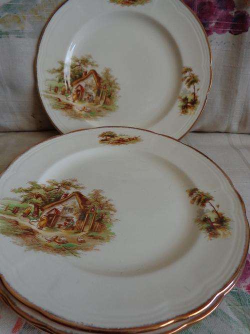 6 X ALFRED MEAKIN PORCELIN SIDE PLATES 180MM ,,THE REST,,