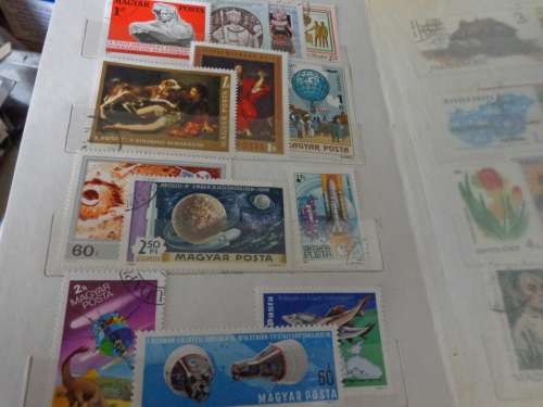 SMALL ALBUM FILLED WITH NETHL. AND HUNGARY STAMPS..(ESTATE)