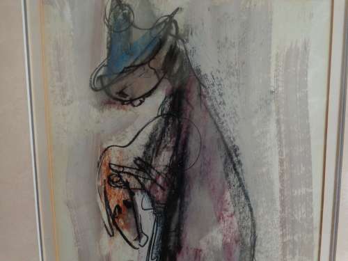F.CLAERHOUT ..THE( lost and found ) SHEEP 780 X 620 FRAMED. SEE SCANS