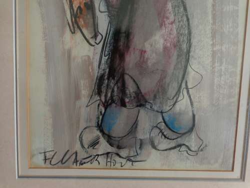 F.CLAERHOUT ..THE( lost and found ) SHEEP 780 X 620 FRAMED. SEE SCANS