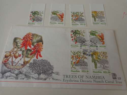 NAMIBIA FDC 2.27 + MARG SINGLES  P/MINTREAD  ON..