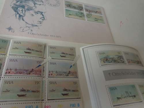 SWA FDC NO 12 + M/SHEET + PLUS A andB CONTRLS WITH COLOUR VARIETY..READ ON.