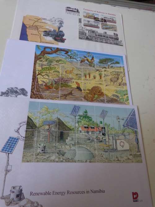 3 X M/SHEET FDCs NAMIBIA CLEAN .READ ON