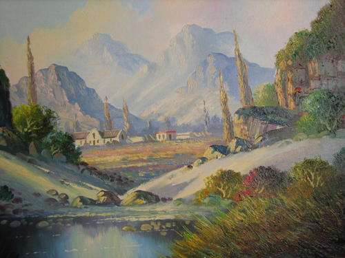 ,,Vallei met Poppelierbome,, Robertson Les.Albertyn.780 x580.grm +sertf.v.egtheid