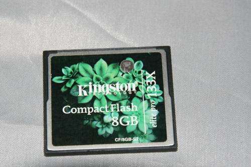 Kingston 8GB 133x CF Compact Flash memory card