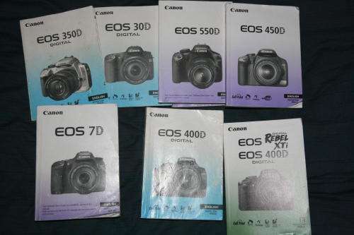 Canon EOS 7D, 550D, 450D, 400D, 30D, 20D Instruction Manual