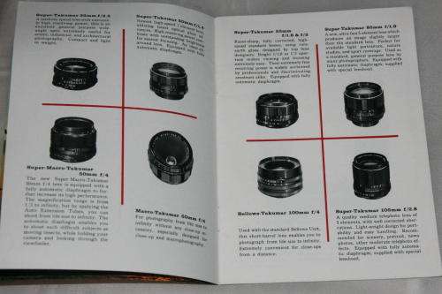 Pentax Asahi Lenses and Accessories Booklet