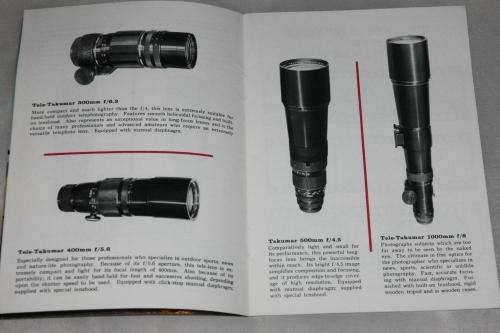 Pentax Asahi Lenses and Accessories Booklet