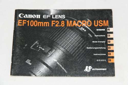 Canon EF 100mm f/2.8 USM Instruction Manual