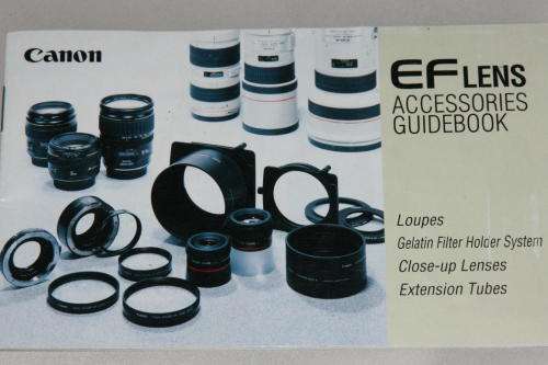 Canon EF lens Accessories guidebook