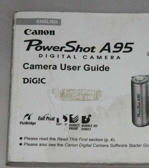Canon Powershot A95 User Guide Manual