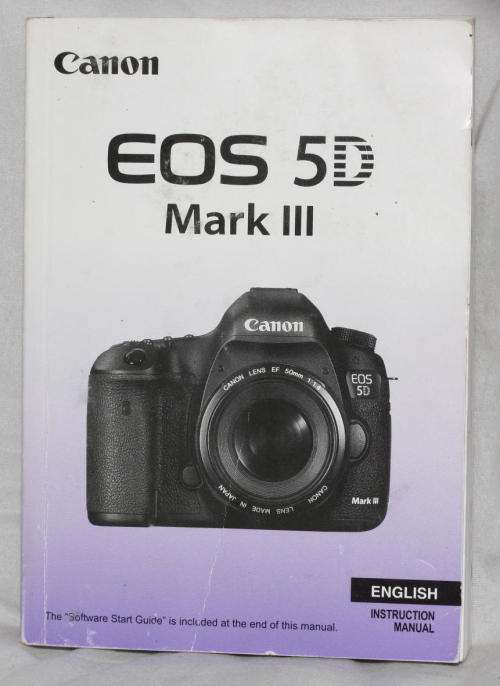 Canon EOS 5Diii (mark 3) Instruction Manual