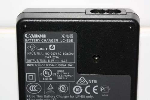 Canon genuine LC-E5E  Battery Charger for Canon EOS1000D, 450D, 500D