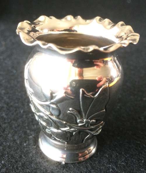 Small Hallmarked Continental Silver Ornamental Vase