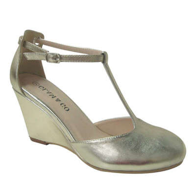Ladies Gold Wedge